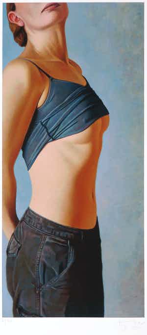 Willi Kissmer - Giclée, Standing woman in grey verkocht voor € 1!