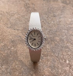 14 karaats wit gouden Certina dames pols horloge 28 diamanten kopen? Bied vanaf 1750!
