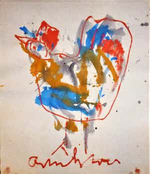 Anton Heyboer - De oer vogel . verkocht voor € 250!