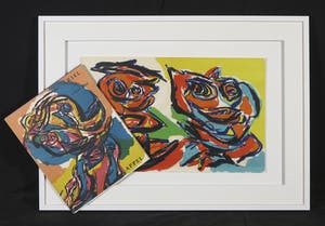 Karel Appel - Gesigneerde litho uit de uitgave Ariel 44 - Ingelijst kopen? Bied vanaf 1!