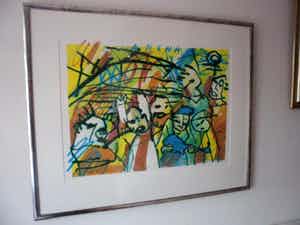 Herman Brood - Zeefdruk . "Arena (Ajax)" gesigneerd - 500 ex - ingelijst verkocht voor € 235!
