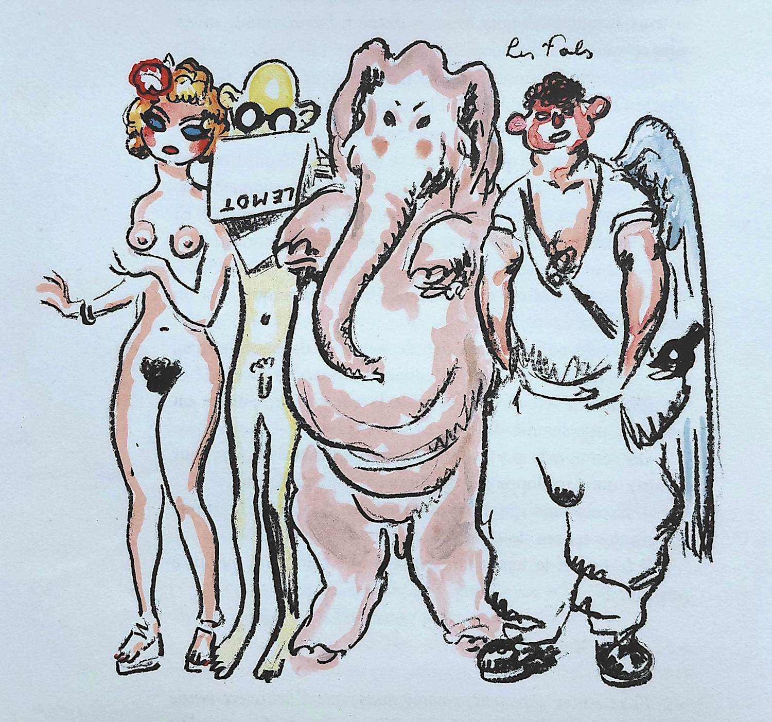 Kees van Dongen - Les fols, originele litho (1947) kopen? Bied vanaf 225!