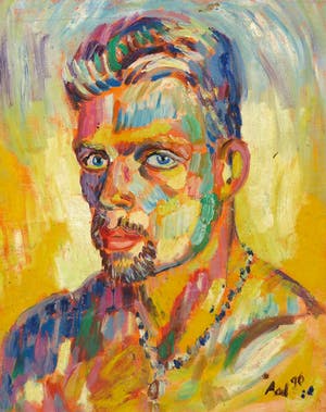 Aad Donker - Olieverf op doek, Zelfportret kopen? Bied vanaf 100!