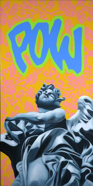 Jan Bollaert - Acryl op doek, Pow II (Groot) verkocht voor € 200!