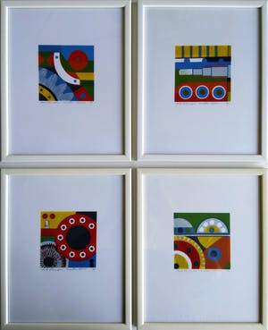 Bob Kemper - "Techniek in de jaren '90." 1991, Serie van vier zeefdrukken. kopen? Bied vanaf 100!