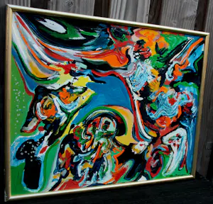 Finn Pedersen - Ingelijste olieverf op board - 1984 kopen? Bied vanaf 799!