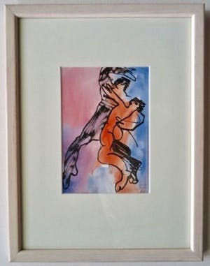 Hetty van der Linden - Tango - Passievol werk - Professioneel ingelijst kopen? Bied vanaf 10!