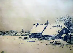 Herman Heuff - Winter in Zeeland -ets 1913- vendu pour 35€ !