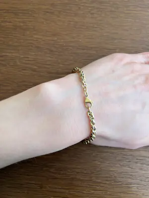 Elegante 14 karaat gouden koordarmband kopen? Bied vanaf 400!