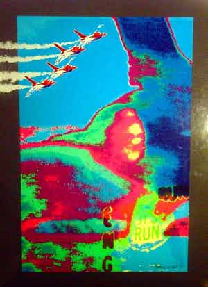 Henk van der Vet - henk van der vet / karel appel, beschilderde foto F 16 voor fokker 1986 verkocht voor € 35!
