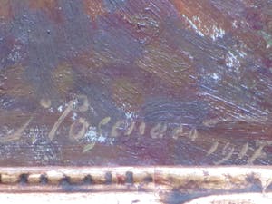 Joseph Posenaer - Aagtekerke, voorjaar 1917 - Olieverf op paneel kopen? Bied vanaf 500!