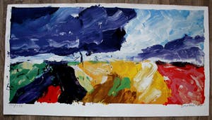 Jan Cremer - Grote zeefdruk: Paysage de Provence II - 2000 kopen? Bied vanaf 295!