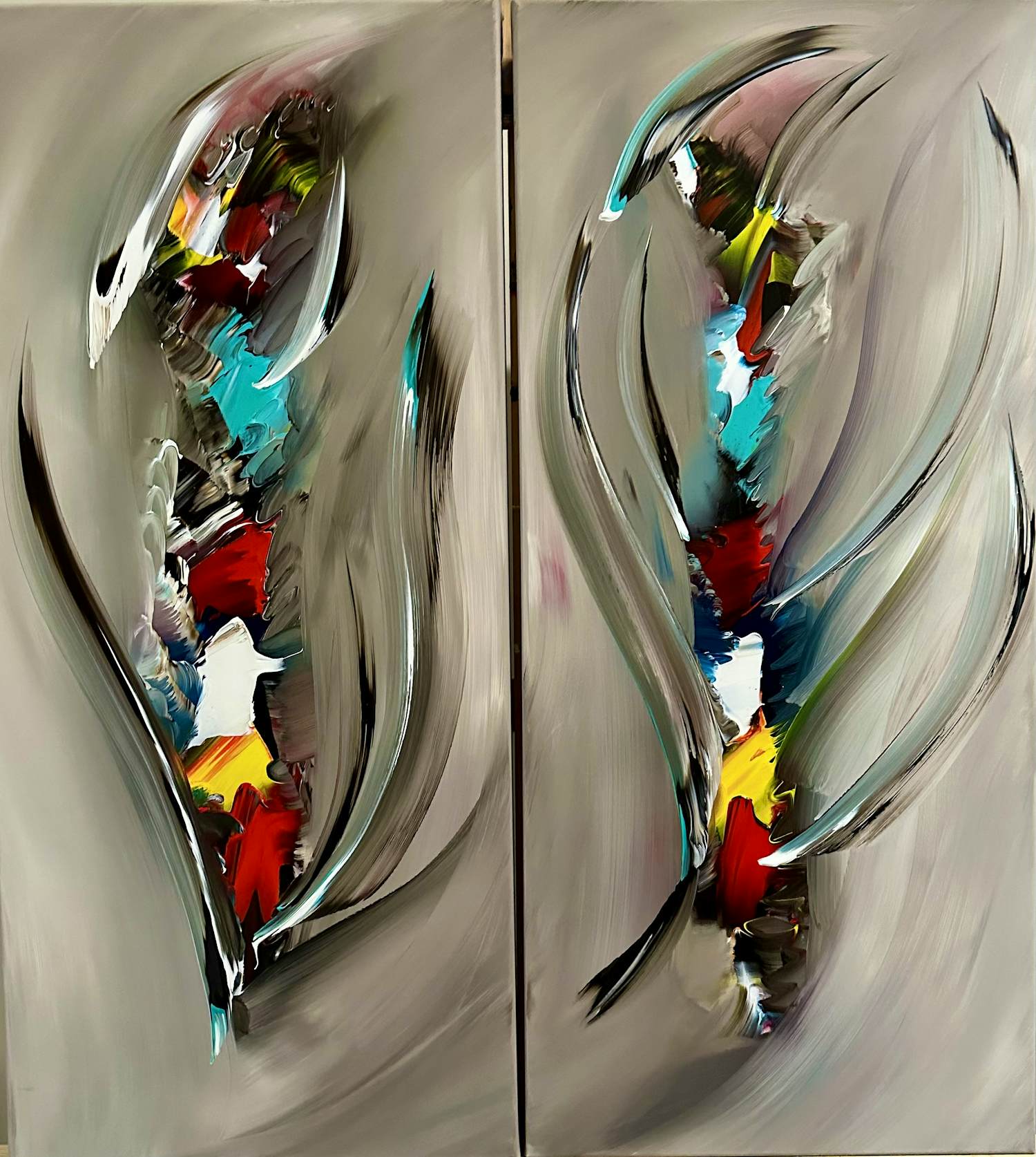 Gena - Abstract Twee Luik kopen? Bied vanaf 275!