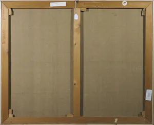 A. Brouwer - Olieverf op doek, Stilleven met schilderij en aardewerk - Ingelijst kopen? Bied vanaf 1!