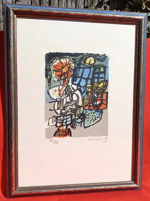 Buy Corneille - Abstracte compositie, litho (netjes ingelijst, kleine oplage)? Bid from 495!