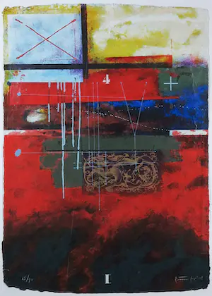 Piotr Konkel - Zeefdruk, Zonder titel - Ingelijst (Groot formaat) kopen? Bied vanaf 1!