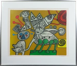 Corneille - Zeefdruk, Zonder titel, Ingelijst kopen? Bied vanaf 200!