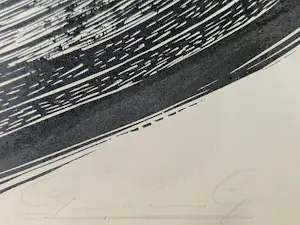 Gerard Gaudaen - grote in 1959 gemaakte Hout/Linosnede - haven met bootjes - potloodgesigneerd kopen? Bied vanaf 31!