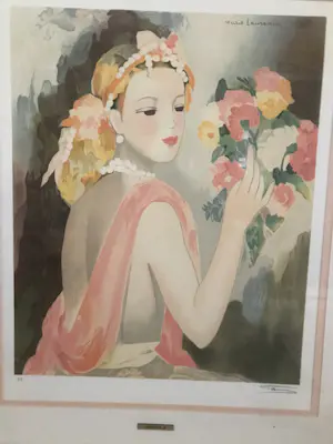 Marie Laurencin - Bodemprijs : (naar (Frans, 1885-1956), "La Dame et le Bouquet", ca. 1980, litho, kopen? Bied vanaf 229!