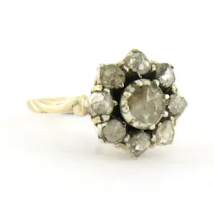 14k goud met zilveren ring met roos geslepen diamant tot. 0.35ct kopen? Bied vanaf 460!