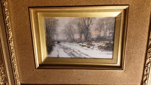 Louis Apol - Winterlandschap met laag staande zon door de bomen kopen? Bied vanaf 850!