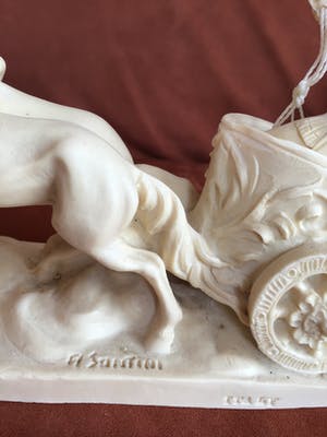 Amilcare Santini - Romeinse strijdwagen, gesigneerd kopen? Bied vanaf 1!