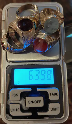 Zilver - 5 prachtige ringen van 925 zilver met natuurlijke edelstenen kopen? Bied vanaf 200!