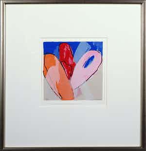 Henk van Vessem - Zeefdruk, z.t. Tulp verkocht voor € 50!