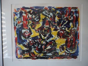 Theo Wolvecamp - Oiseaux Joyeux' is een prachtige grote zeefdruk kopen? Bied vanaf 225!