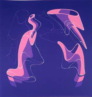 Rob Scholte - Zeefdruk, Zonder titel verkocht voor € 100!