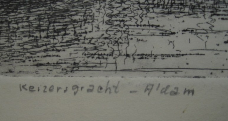 Niet of onleesbaar gesigneerd - Amsterdam Keizersgracht 1977 kopen? Bied vanaf 1!