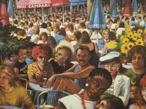 Zeljko Premerl - Ingelijste litho , Het Leidseplein vroeger…. – ca. 1980 kopen? Bied vanaf 1!