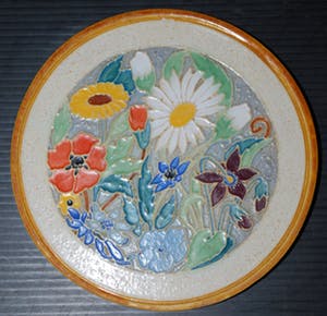 Faience- en Tegelfabriek Westraven - Ronde Cloisonne-tegel ⌀ 13.5 cm kopen? Bied vanaf 50!