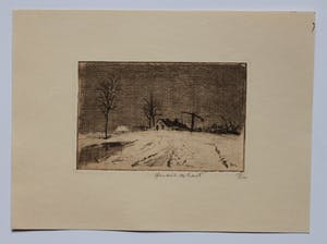 Hendrik de Laat - Ets sneeuwlandschap (zeldzaam) kopen? Bied vanaf 25!