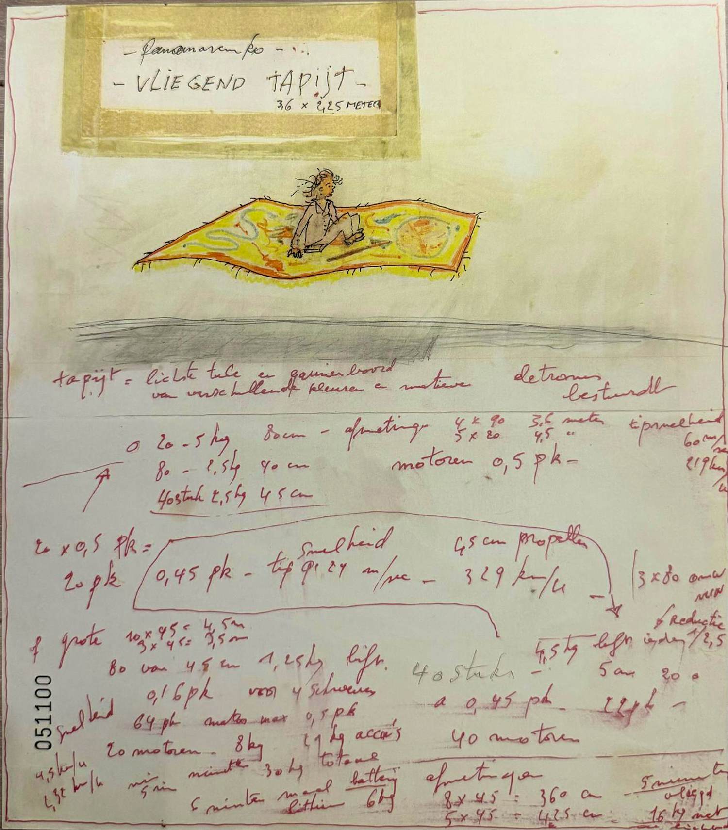 Panamarenko - Vliegend tapijt kopen? Bied vanaf 175!