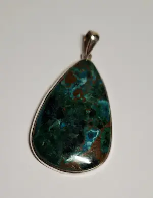 Nieuwe Zilveren Hanger met betoverde  Chrysocolla druppel kopen? Bied vanaf 95!