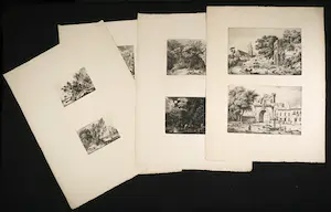 Ferdinand Kobell - Lot van acht etsen uit Oeuvres complètes de Ferdinand Kobell kopen? Bied vanaf 1!