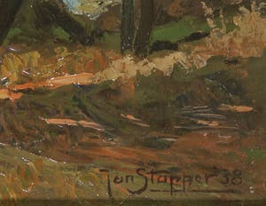 Jan Stapper - Olieverf op board, 's Gravelandseweg Hilversum kopen? Bied vanaf 60!