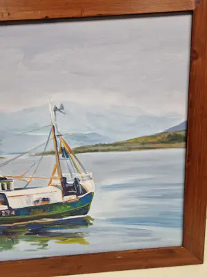 Niet of onleesbaar gesigneerd - Afrikaanse vissersboot kopen? Bied vanaf 10!