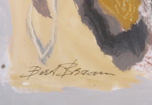 Bert Braam - Gemengde techniek op karton, Lot van drie abstracte composities kopen? Bied vanaf 1!