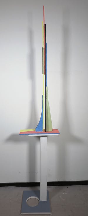 Paul Overhaus - Hout, Beschilderd sculptuur kopen? Bied vanaf 10!