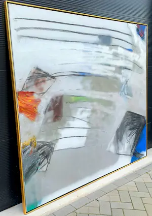 Ger Lataster - Gemengde techniek op doek - 1979(zeer groot werk!) kopen? Bied vanaf 2995!