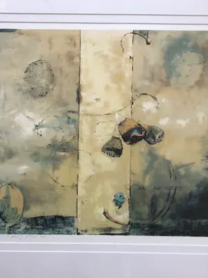 Toon Kuijpers - Zeefdruk, Spring Flower, gesigneerd en ingelijst kopen? Bied vanaf 45!