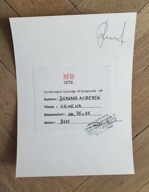 Bernard Aubertin - "Semena"- Verbrand papier (Pyrografie) - 2010 - Certificaat kopen? Bied vanaf 125!