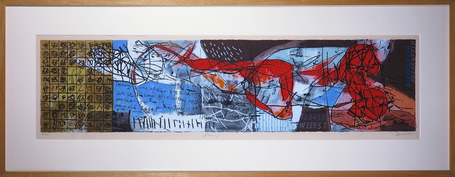 Mohammed Quraish - Zeefdruk, Flying l - Ingelijst (groot) kopen? Bied vanaf 75!