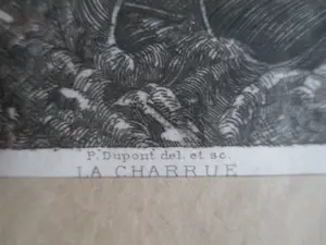 Pieter Dupont - Ingelijste ets La Charrue kopen? Bied vanaf 40!