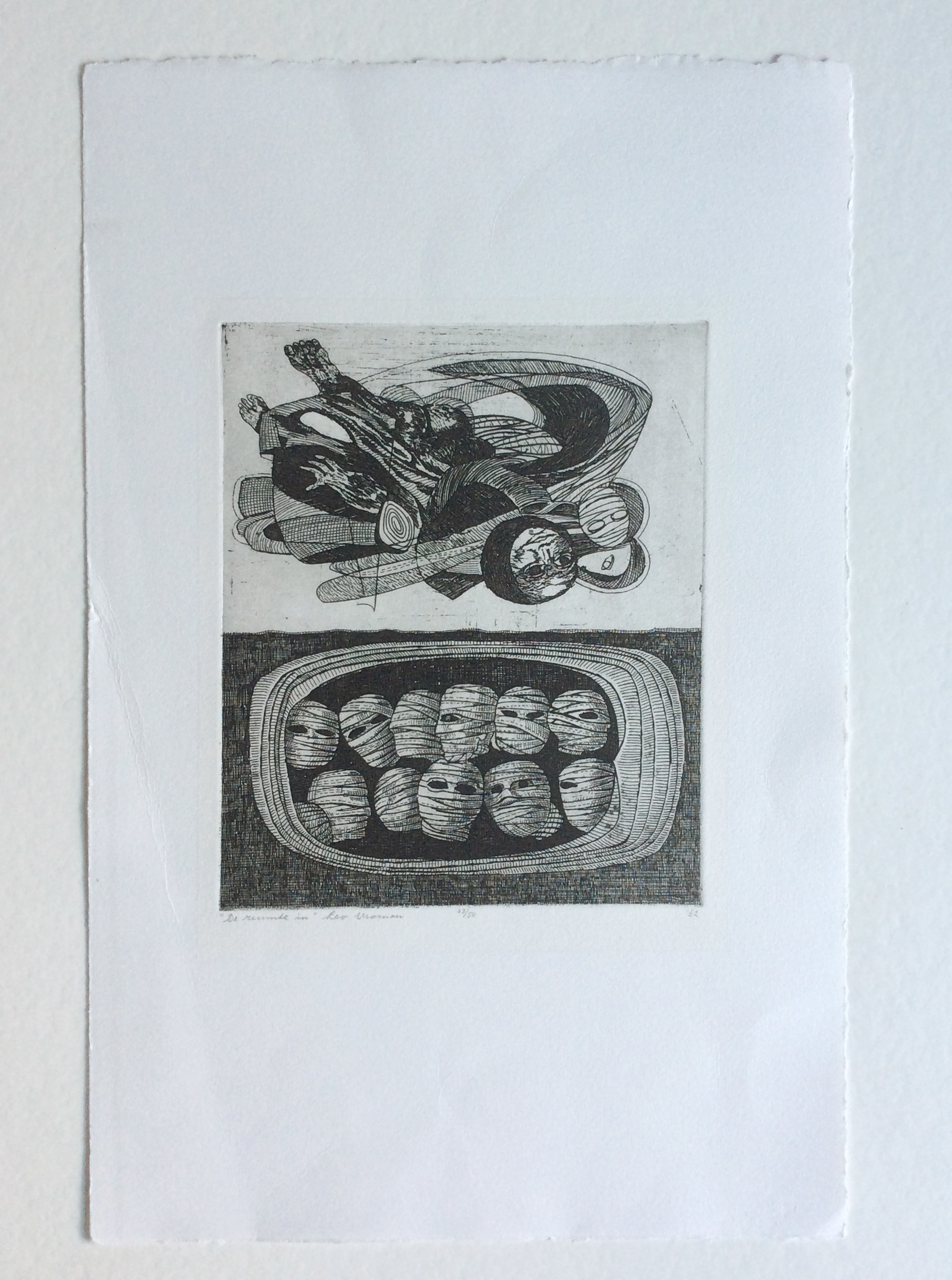 Roger Chailloux - De ruimte in - ets, naar gedicht van Leo Vroman kopen? Bied vanaf 69!