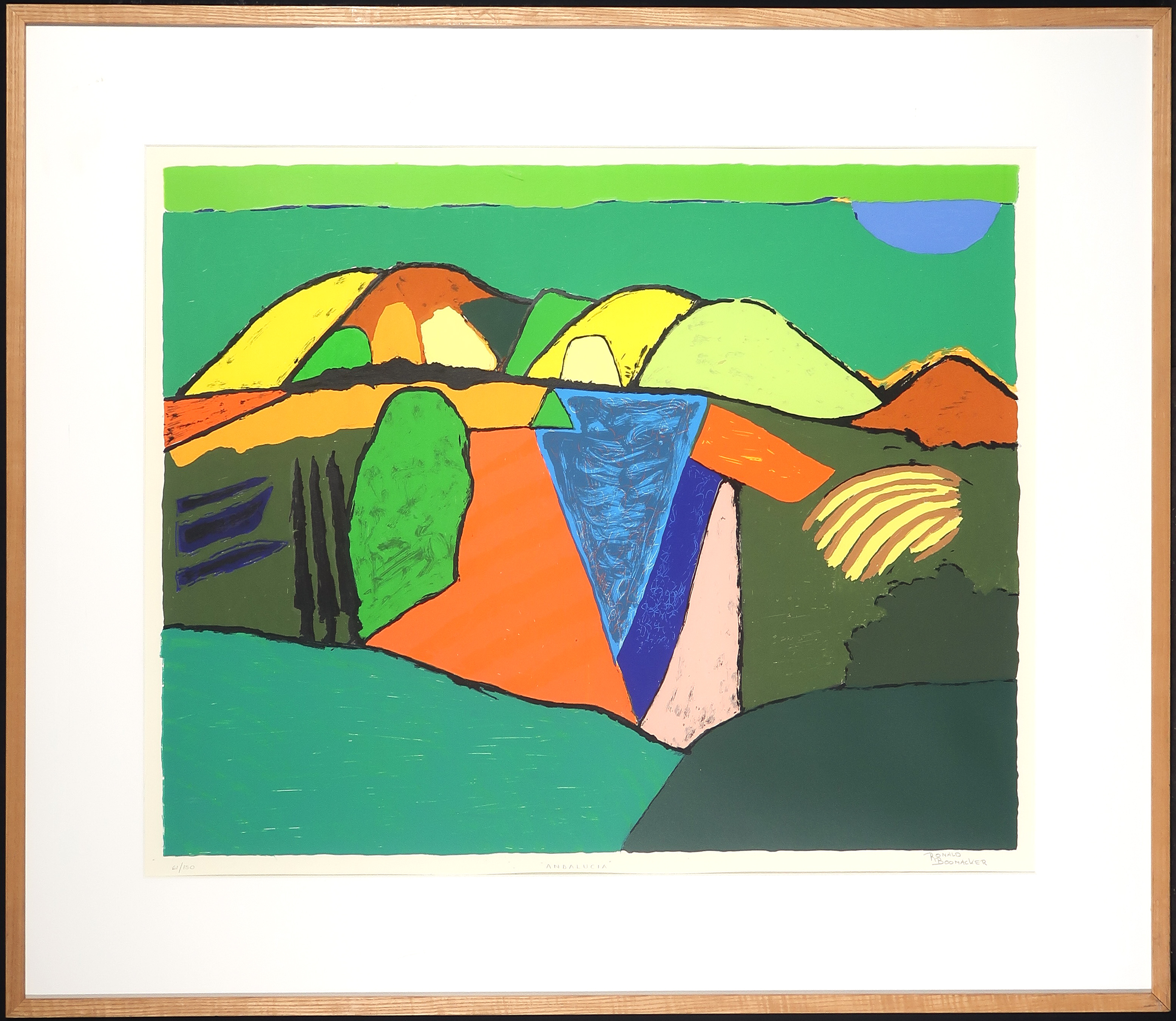 Ronald Boonacker - Zeefdruk, Andalucia - Ingelijst (Groot) kopen? Bied vanaf 35!