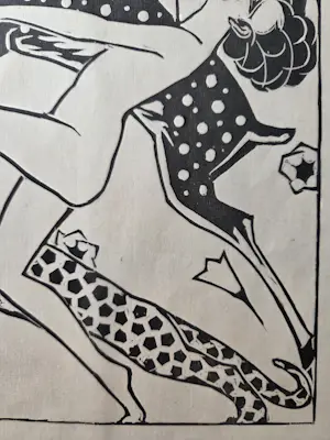 Johan Polet - Danseres. Naakt. Houtsnede uit Wendingen. kopen? Bied vanaf 89!