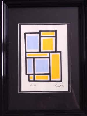 Siep van den Berg - Collage op papier verkocht voor € 125!